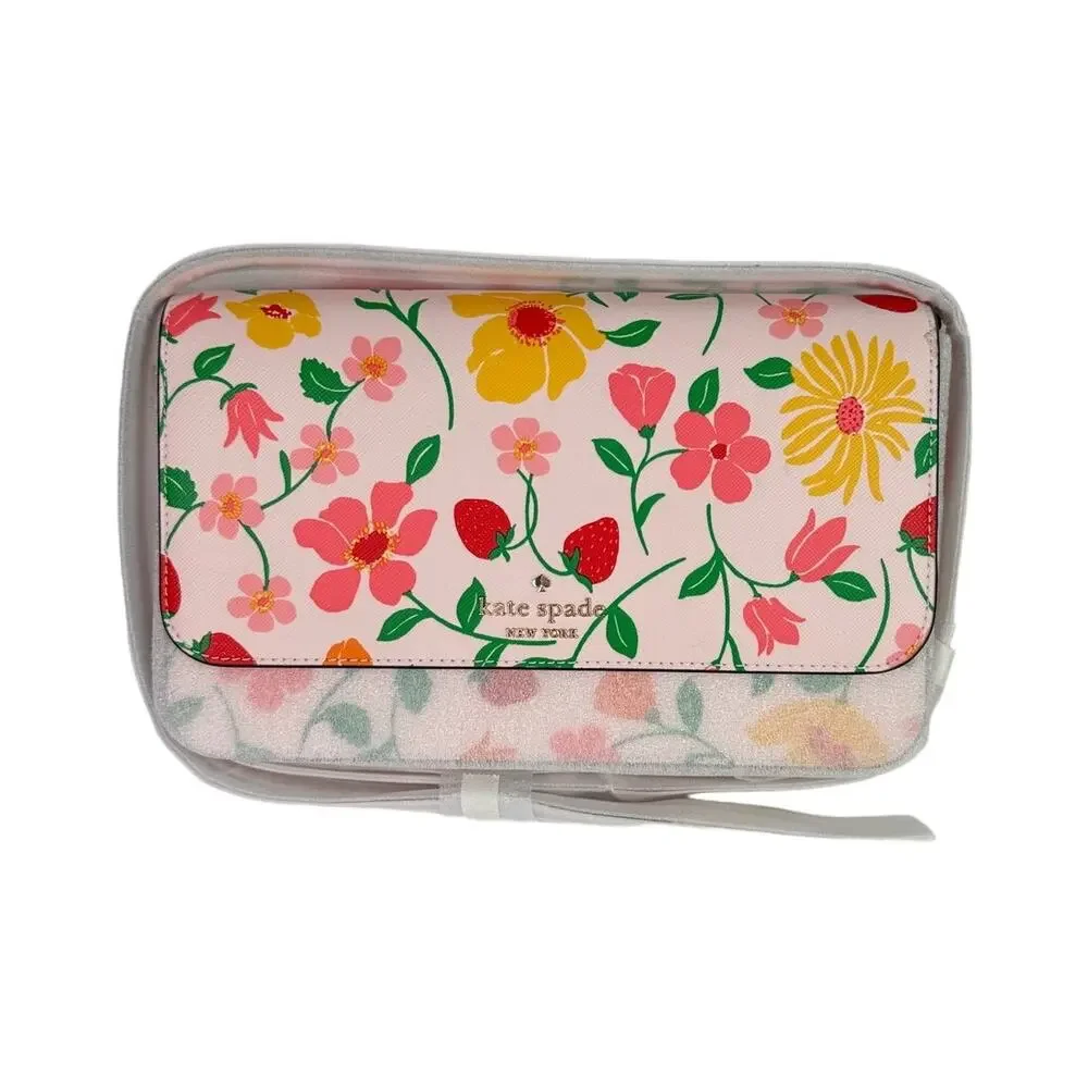 Kate Spade Madison Strawberry Garden Printed Flap Convertible Crossbody